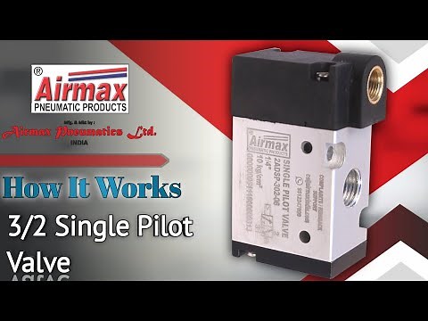 How 3/2 Way Single Pilot Valve Works | Pilot valve Working Animation | Airmax pneumatics LTD.