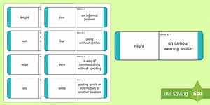 Homophones Question Matching Cards