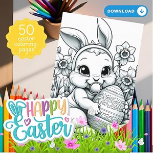 Easter Coloring Pages - Etsy