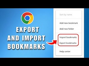 How To Export And Import Bookmarks In Google Chrome 2025