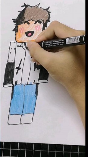 how to draw Roblox smile face character #art #drawing #games #roblox #character #ROBLOX