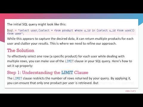 How to Select One Row Inside Another Multi Rows in MySQL