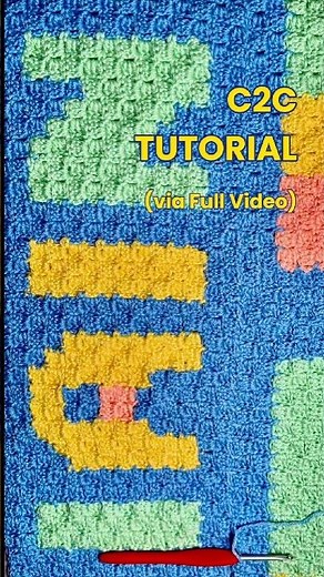 C2C Blanket | Corner To Corner Crochet Pattern Tutorial #shorts #crochet #crochettutorial