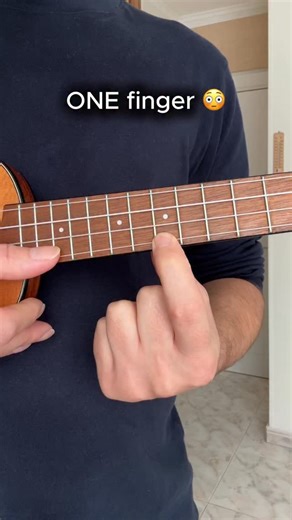 Boris Mogilevski on Instagram: "ONE finger = Happy Birthday 🎂😳 Yes… really. Played on ONE string with ONE finger 👆 #ukulele #tutorial #birthday #music"