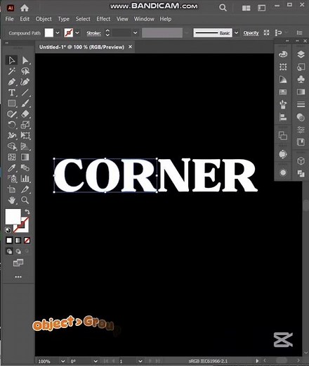 How to Make 3D Text on a Corner - Illustrator Typography Effect