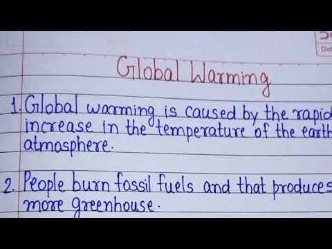 Global Warming 10 line essay l Essay on Global Warming l What is Global warming? Global warming