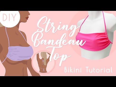 DIY | Halter String Bandeau Bikini Top | Mango & Coast Patterns