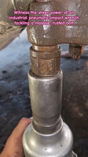 The Power of Pneumatics: Heavy Duty Bolt Removal 🛠️ #MechanicLife #IndustrialTools #PneumaticTools
