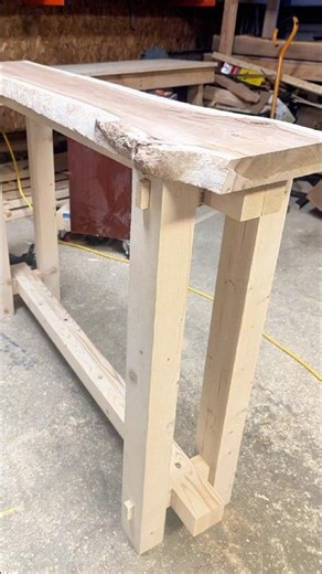 Through-Tenon Half-Lap Live-edge table build