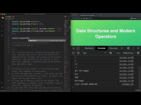 Data Structures, Operators, Strings Part-4 | Section - 9 | JavaScript Course | Jonas Schmedtmann