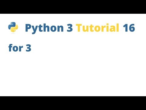 Python 3 Tutorial 16 - for 3