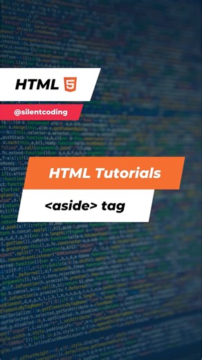 HTML aside tag #html #html5 #htmltutorial #frontend #coding