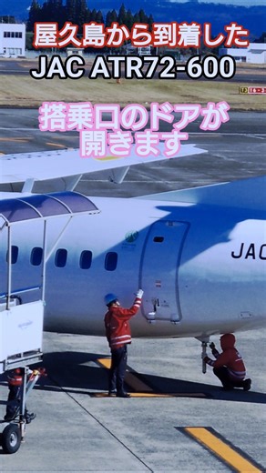 [Short Ground Handling Video] 🥭 The doors open at the boarding gate for Japan Air Commuter #shorts