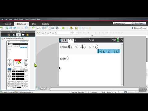 Cross Product and Unit Vector on TI nspire