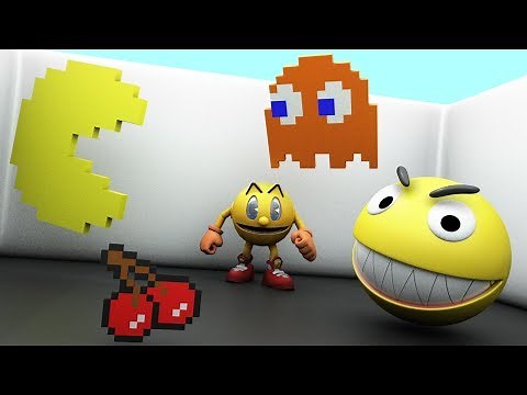 Pacman 3d video Collection - Pacman animation