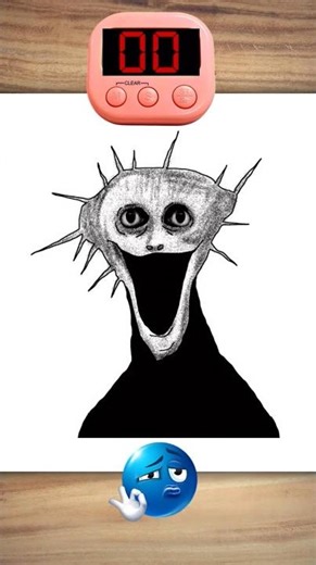 Drawing Analog Horror in 40 Sec #analoghorror