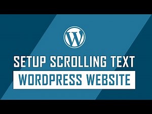 How to Add the Scrolling Text on WordPress Website | WordPress Tips