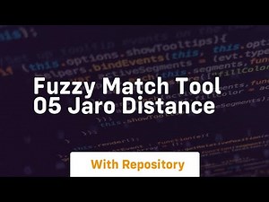 Fuzzy match tool 05 jaro distance