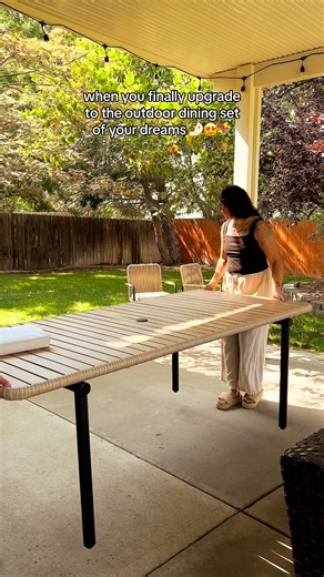 4K views · 15 reactions | Alfresco season is here! And this table’s ready. Crafted with handwoven wicker, it brings effortless charm and a touch of nature to every outdoor gathering. Photography: rosiepiper_ Shop Sierra Outdoor Dining Table: https://bit.ly/44Wdnc9 | Castlery | Facebook