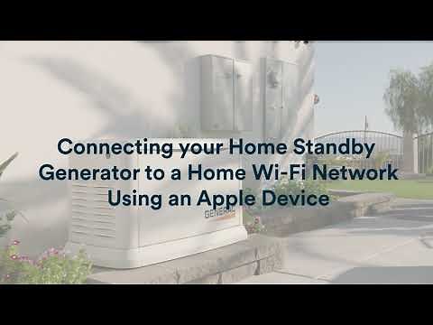 Generac Support: Connecting a Home Standby Generator to Wi-Fi Using Mobile Link on Apple Devices