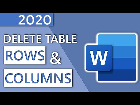 How to Delete Row or Column of a Table in Word - in 1 MINUTE (HD 2020)