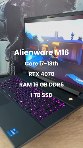 Desde $ 9.999.900 PORTÁTIL ALIENWARE M16 QHD I7 PROCESADOR IIntel®️ Core™️ i7-13700HX de 13.ª generación (30 MB de caché, 16 núcleos, 24 subprocesos, hasta 5,00 GHz Turbo) GRÁFICOS NVIDIA®️ GeForce®️ RTX™️ 4070 8GB GDDR6 MEMORIA 16GB, 2x8GB, DDR5, 4800MHz ALMACENAMIENTO 1 TB, M.2, PCIe NVMe, SSD PANTALLA QHD de 16″ (2560 x 1600) 165 Hz, 3 ms, ComfortView Plus, NVIDIA G-SYNC DDS, 100 % sRGB #alienware #alienwaregaming