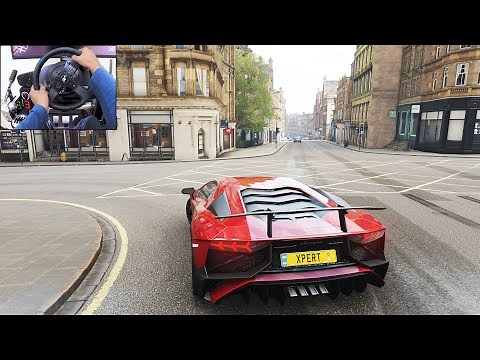 Lamborghini Aventador SV - Forza Horizon 4 | Thrustmaster T300RS gameplay