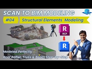 Point Cloud to Revit Modeling Tutorial Part-4 | Structural Elements – Roof Rafter, Truss & Beam
