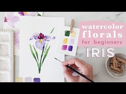 How To Paint a Watercolor Iris | Spring Flowers FREE E-COURSE
