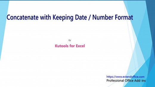 How to concatenate keeping number/date formatting in Excel?