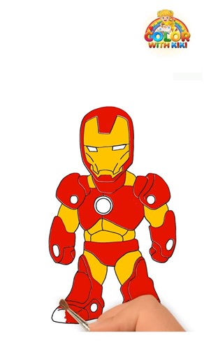 Learn to Draw Iron Man Chibi - Drawing and Coloring Tutorial for Kids