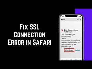 How To Fix SSL Connection Error in Safari for iPhone iOS 16
