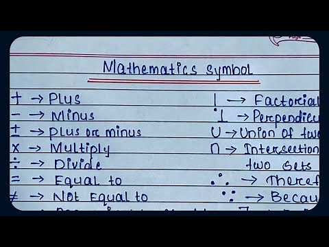 MATH Symbols | Useful List of Mathematical Symbols in English | Names of Mathematics Symbols