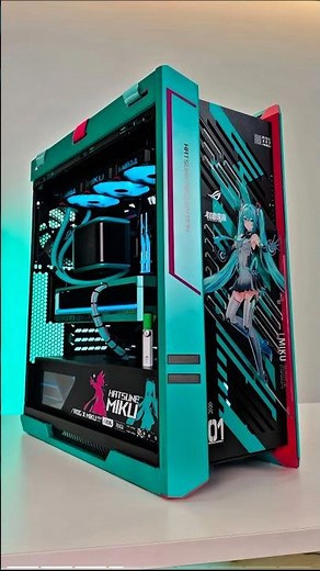 The Dream ROG MIKU GAMING PC FINALLY Here! RTX 5080 + AMD Ryzen 7 9800X3D🙆#gamingpc #pcbuild #rtx