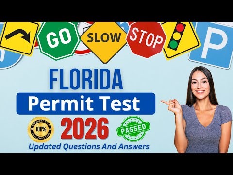 Florida FLHSMV Permit Test 2026 | FL Learners Permit Knowledge Test Study Guide & Practice Test