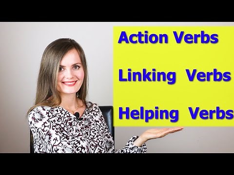 ACTION VERBS, HELPING VERBS, LINKING VERBS. 3 Types of Verbs. Grammar. Parts of Speech.