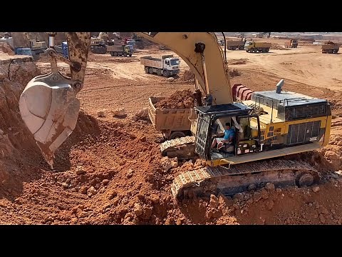 Caterpillar 365C Excavators Loading Trucks For 3 Hours Long - Mega Machines Channel