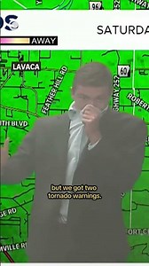 Meteorologist stays on air during fire to track tornado warnings #shorts