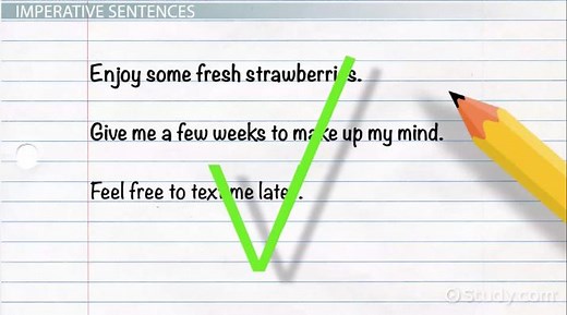 Imperative Sentence Overview & Examples