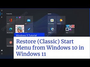 How to Restore Windows 10 Classic Start Menu in Windows 11