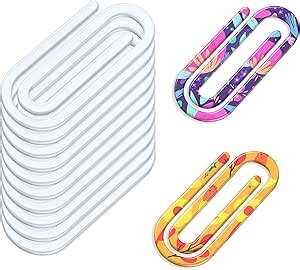 10 Pack Sublimation Blanks Acrylic Paper Clips, 3" x 1.2" Paper Clips Clear for Heat Transfer DIY Design, School Classroom Stationery Office, Home Gift Crafts Supplies