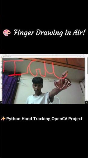 🖌️ Draw in Air Using Your Hand! ✨ Python OpenCV Mediapipe Project|Subscribe to iGUS_ELECTRO