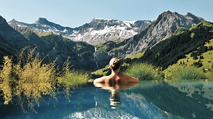 This infinity pool is surrounded by imposing views of the Swiss Alps. | Insider Travel