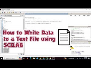 How to write data to a text file using scilab code | Code for sending data to a text file in scilab