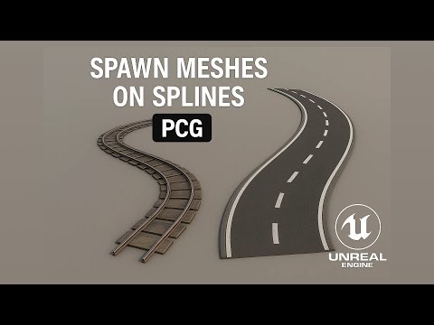 Spawn Meshes on Splines (PCG) + Deform on Curves | UE5