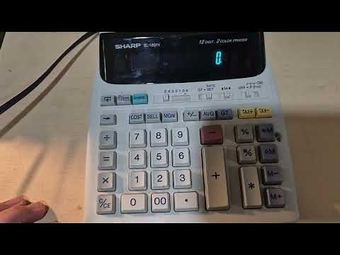 How to set Date/Time on Sharp EL-1801v and other models.