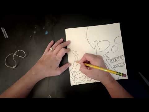 Transfer Copy Enlarged Negative Space Drawing to Watercolor Paper