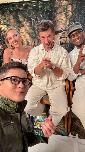 Ceddy Ang on Instagram: "Finally got the interview footages with most of the stars in Jurassic World: Rebirth!!! But still need to do some editing but gotta up this one dulu because a few said I guna AI!!  Sedih kita duduk berjam jam dalam kapal terbang sampai tulang belakang patah semua kena tuduh guna AI…"