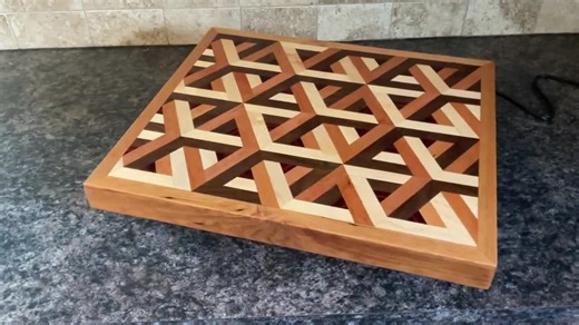 3D Interlocking Cubes Cutting Board - Etsy