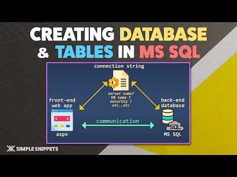 Creating MS SQL Database & Tables & adding Connection String to web.config file in ASP.NET